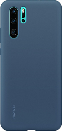 Чехол оригинальный Silicon Car Case для Huawei P30 Pro (синий)